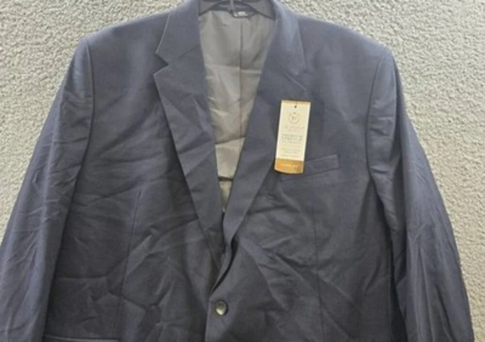Haggar JMH Big & Tall Classic Fit Suit Separates Jacket Men's 56 Long Dark Navy